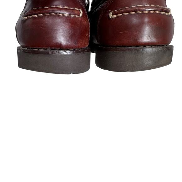 LL Bean Allagash Bison Leather Loafers Men’s 12 EE Wide Brown Lace Up Shoes - Picture 9 of 9